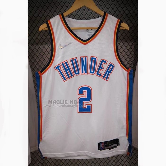 Maglia
 Shai Gilgeous-Alexander NO 2 Oklahoma City Thunder Association Autentico
 Bianco
